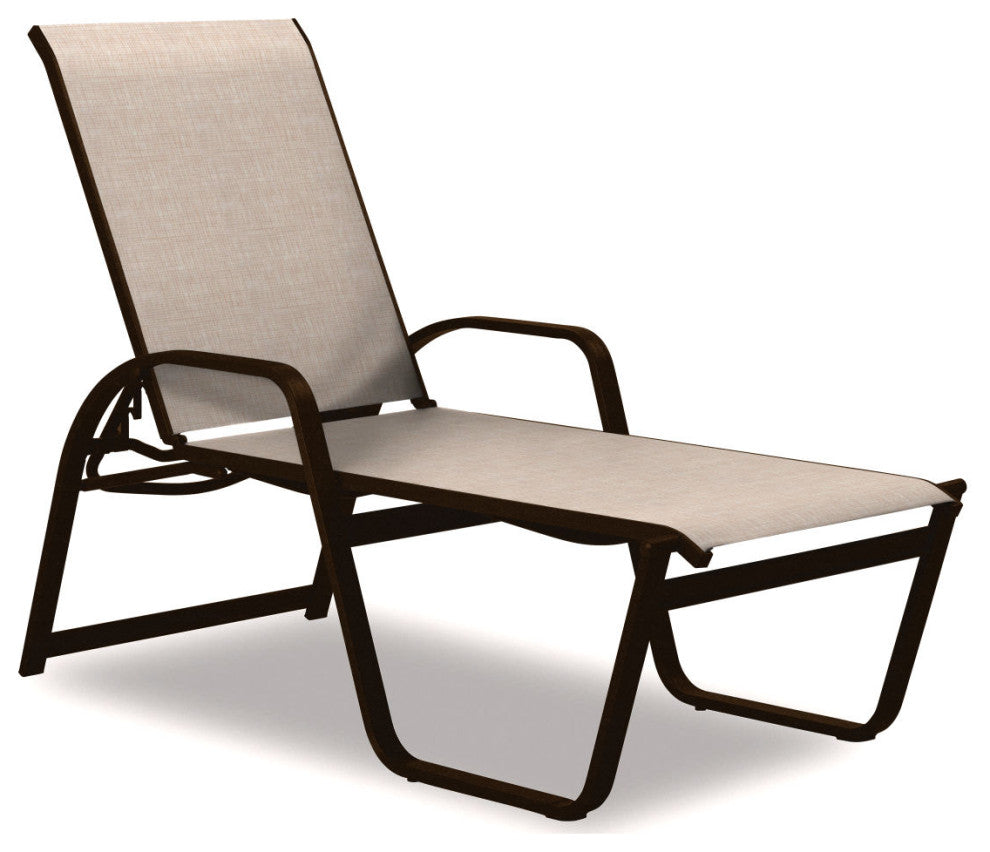 Aruba II 4-Position High Bed Chaise, Textured Kona, Natural