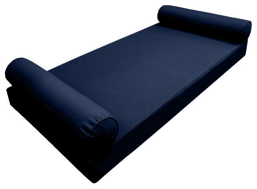 Style5 Twin-XL Pipe Trim Outdoor Mattress Bolster Slip Cover COMPLETE SET AD101