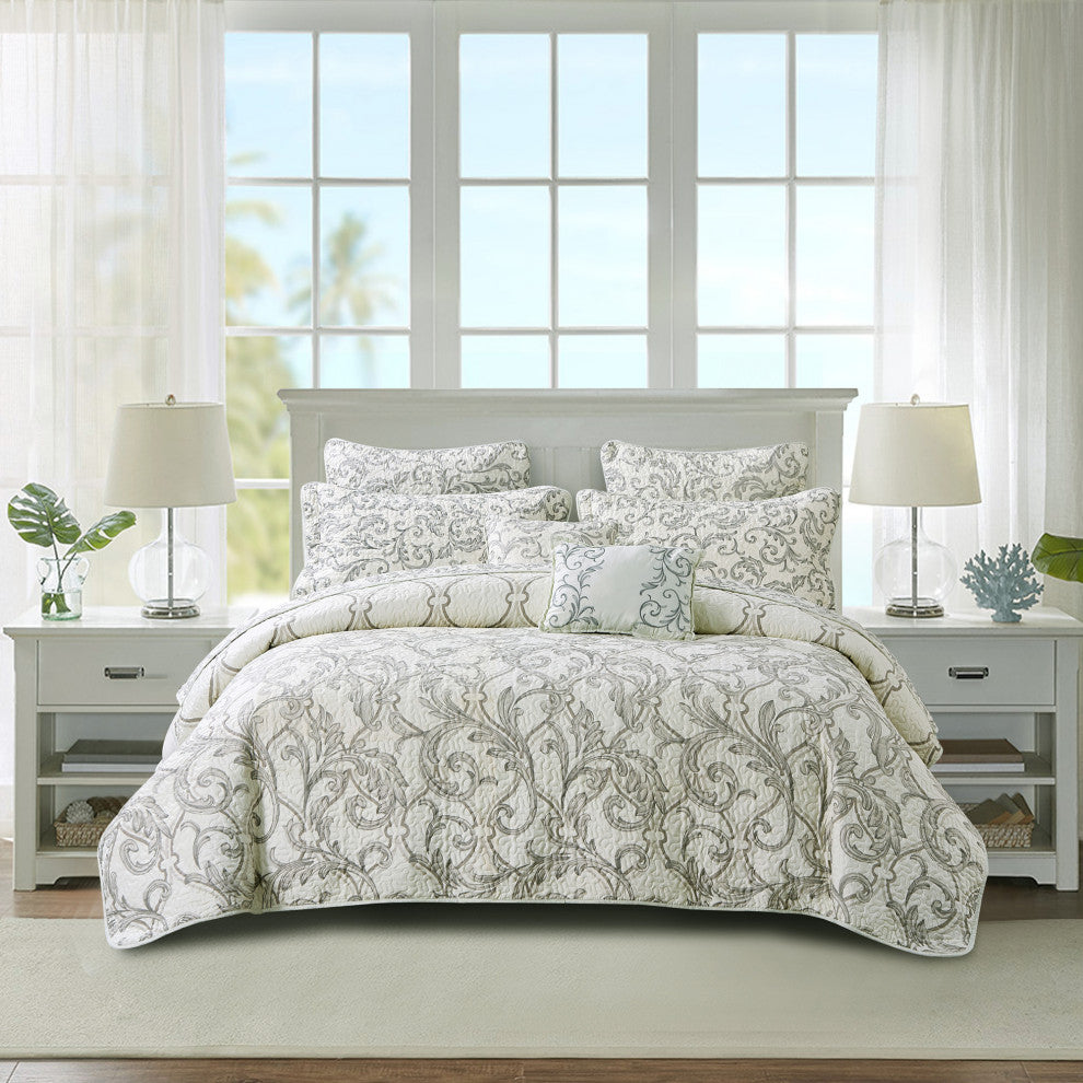 Marisol Quilted 7-Piece Bed Spread Set, Oversized King