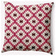 20" x 20" Geo Craze Indoor/Outdoor Polyester Throw Pillow, Cranberry