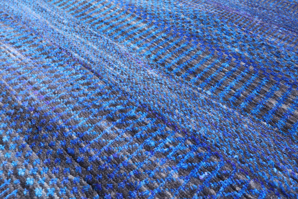 8' 0" X 16' 2" Wool and Silk Hand-Knotted Super Savannah Gabbeh Rug Q6097