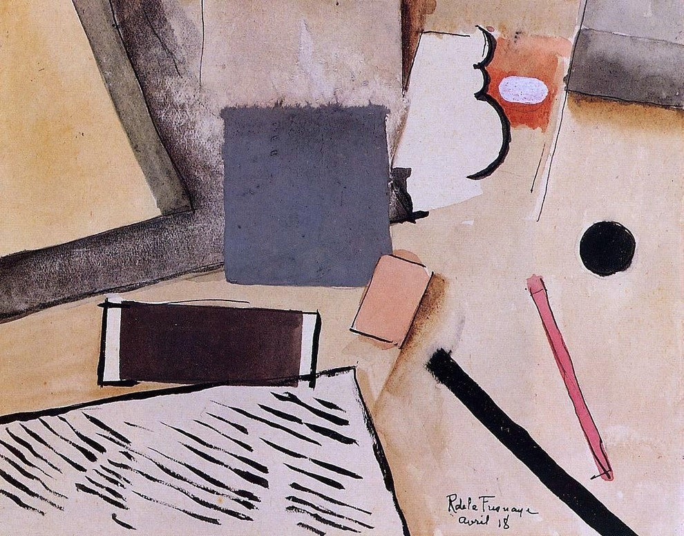 Roger De la Fresnaye The Penholder, 21"x28" Wall Decal