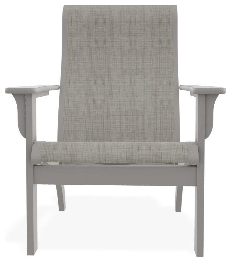 Adirondack Sling Outdoor Adirondack Armchair, Smoke/Warm Gray