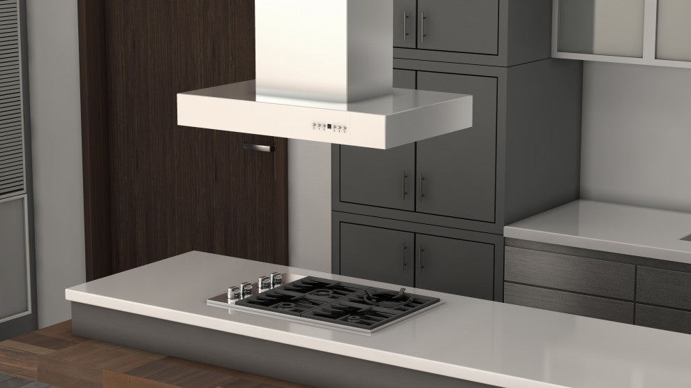 ZLINE 48 in. Professional Island Mount Range Hood, Stainless Steel, KECOMi-48