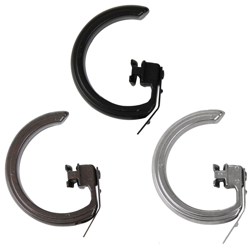 Rings for Decorative Traverse Rod, Set of 10, Satin Nickel