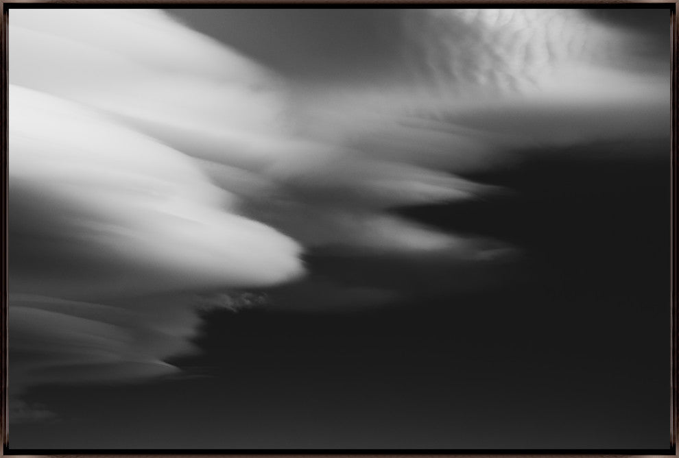 36x24 Lenticular Clouds V, Framed Artwork, Espresso