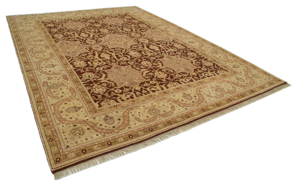 Rug N Carpet - Handmade Oriental 9' 11" x 13' 10" One-of-a-Kind Oushak Area Rug