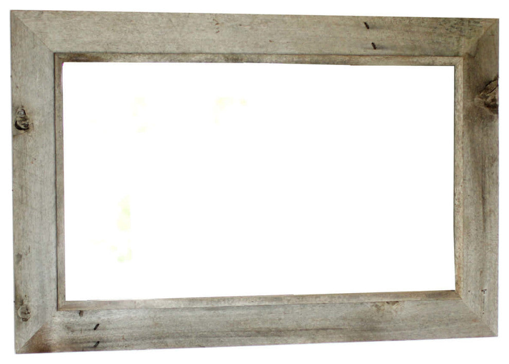 Rustic Mirror, Western Rustic Style With Raised Inside Edge, 30"x40"
