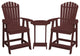 Poly Lumber Adirondack Chair with Arms, Cherrywood, Counter Height