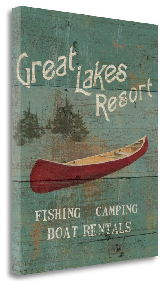 "Lodge Signs III" By James Wiens, Giclee Print on Gallery Wrap Canvas