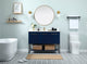 Sue 48" Single Bathroom Vanity, Blue, With Backsplash