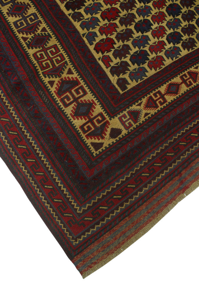 Semi Antique Gulaalai Beige/Rust Rug, 6'5x8'6