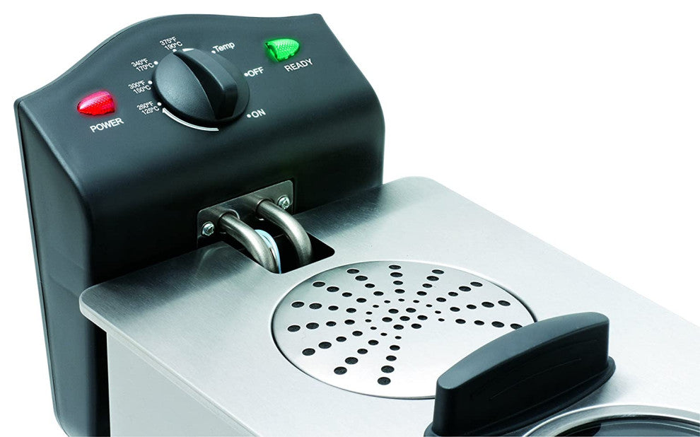 Salton DF1233 Deep Fryer, 3 Liter Oil Capacity, Adjustable Temperature Control