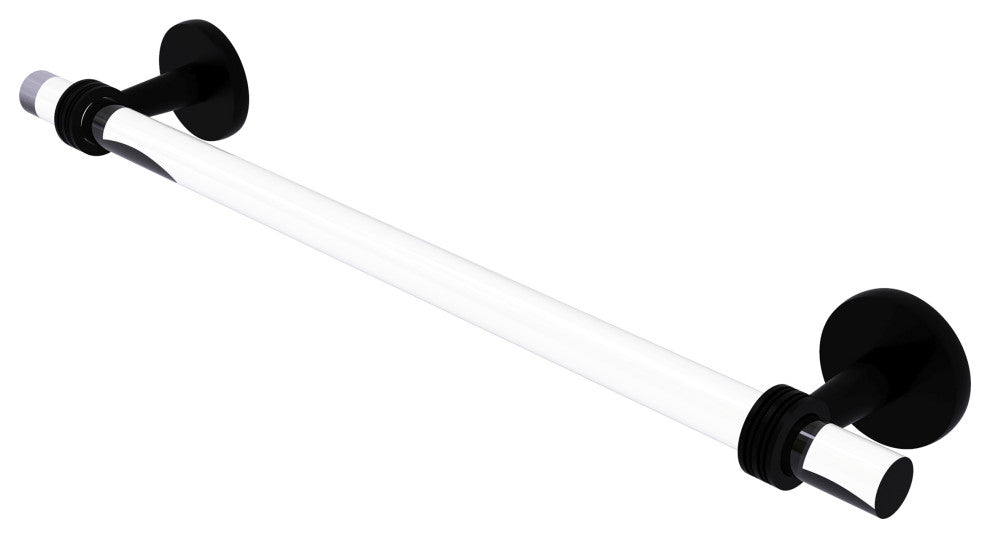 Clearview 36" Towel Bar with Dotted Accents, Matte Black