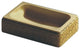 Rectangle Faux Leather Soap Dish, Gold
