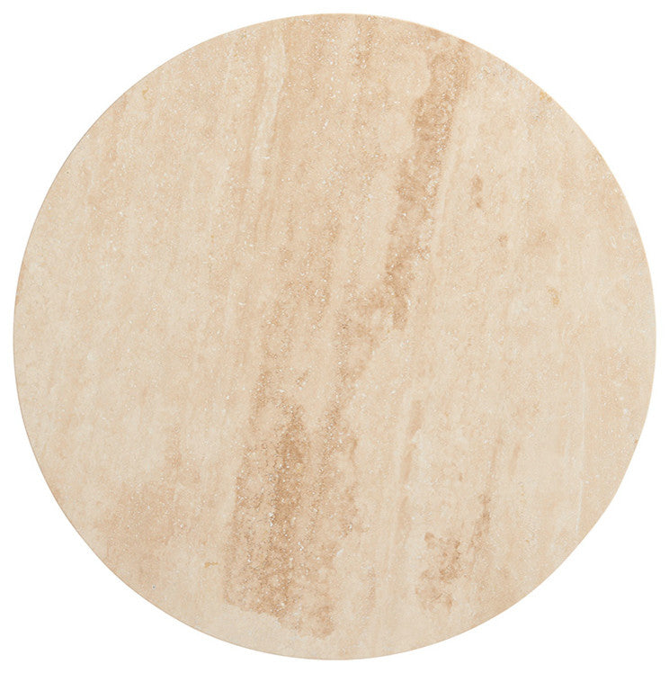 Marshall Stone Top Round End Table