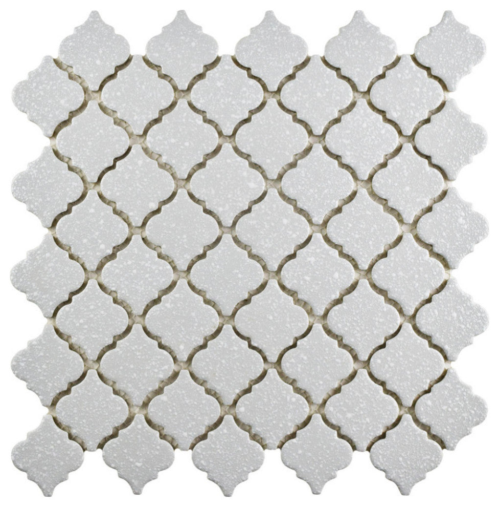 Hudson Tangier Mosaic Floor and Wall Tile, Crystalline Grey