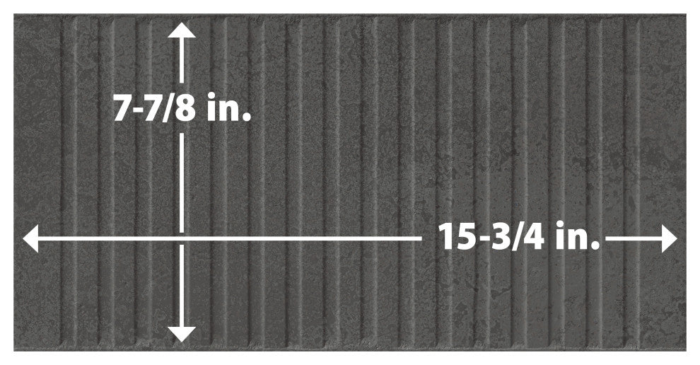 Kings Loft Black Fluted Ceramic Wall Tile
