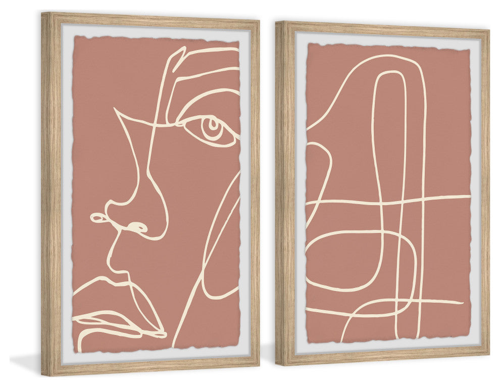 Twisted Mirror Diptych, Set of 2, 8x12 Panels