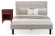 2Pc Fannin Bedroom Set, 1 Queen Bed, End Table, Mist Beige