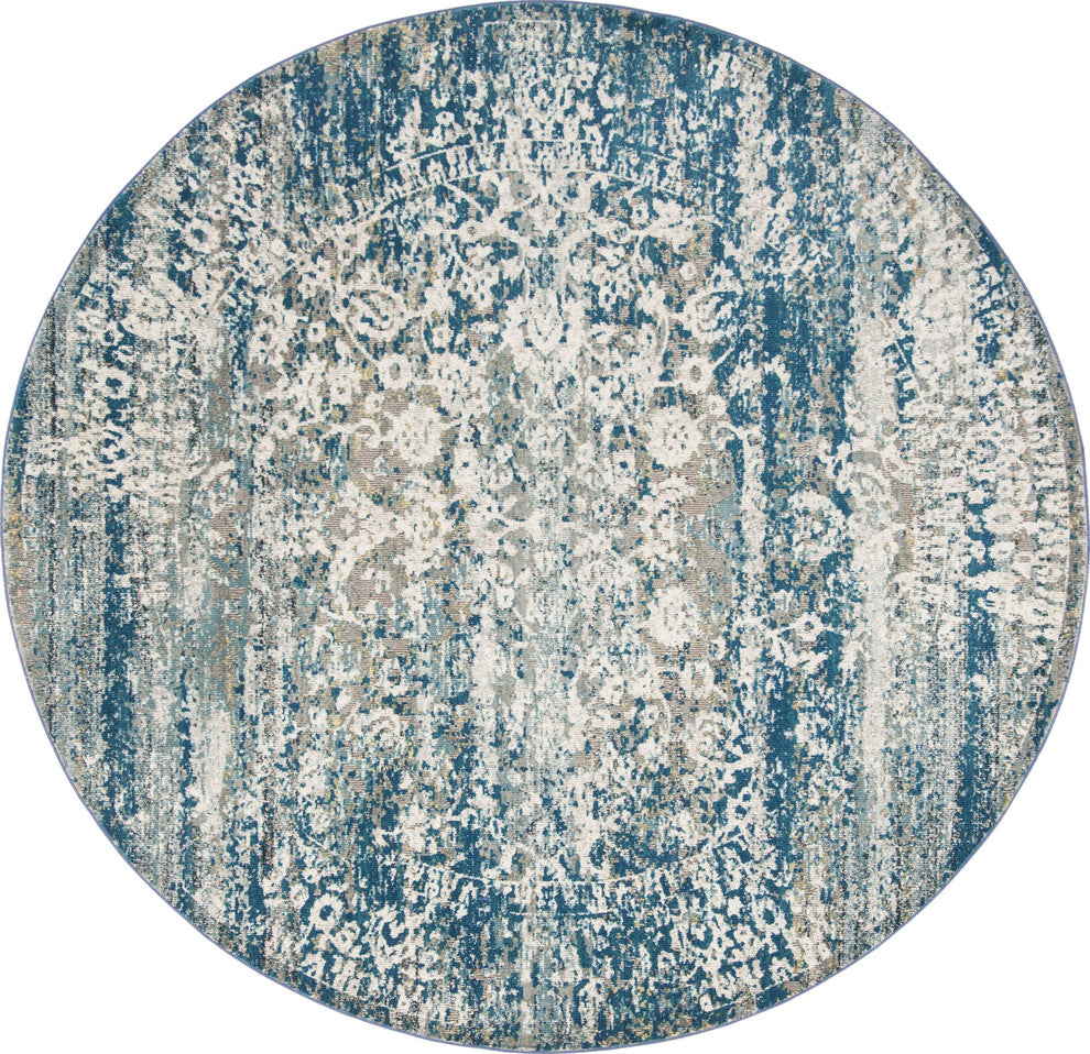 Safavieh Aria Ara156B Vintage/Distressed Rug, Blue/Creme, 10'0"x14'0"