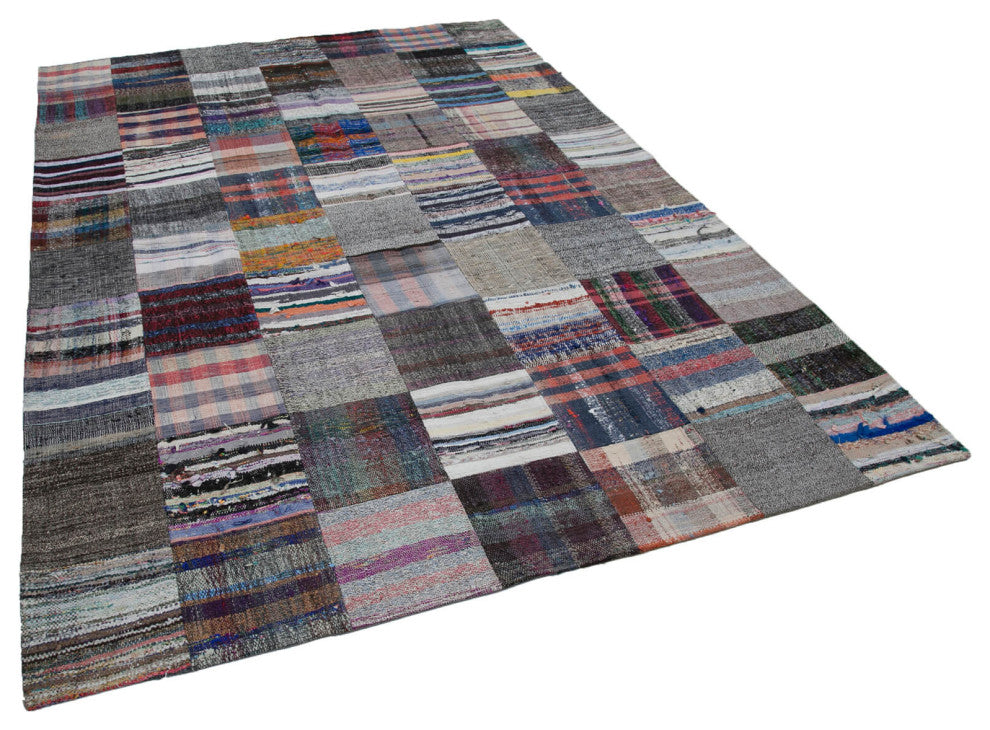 Rug N Carpet - Handmade Turkish 6' 11'' x 10' 0'' Unique Patchwork Kilim Rug