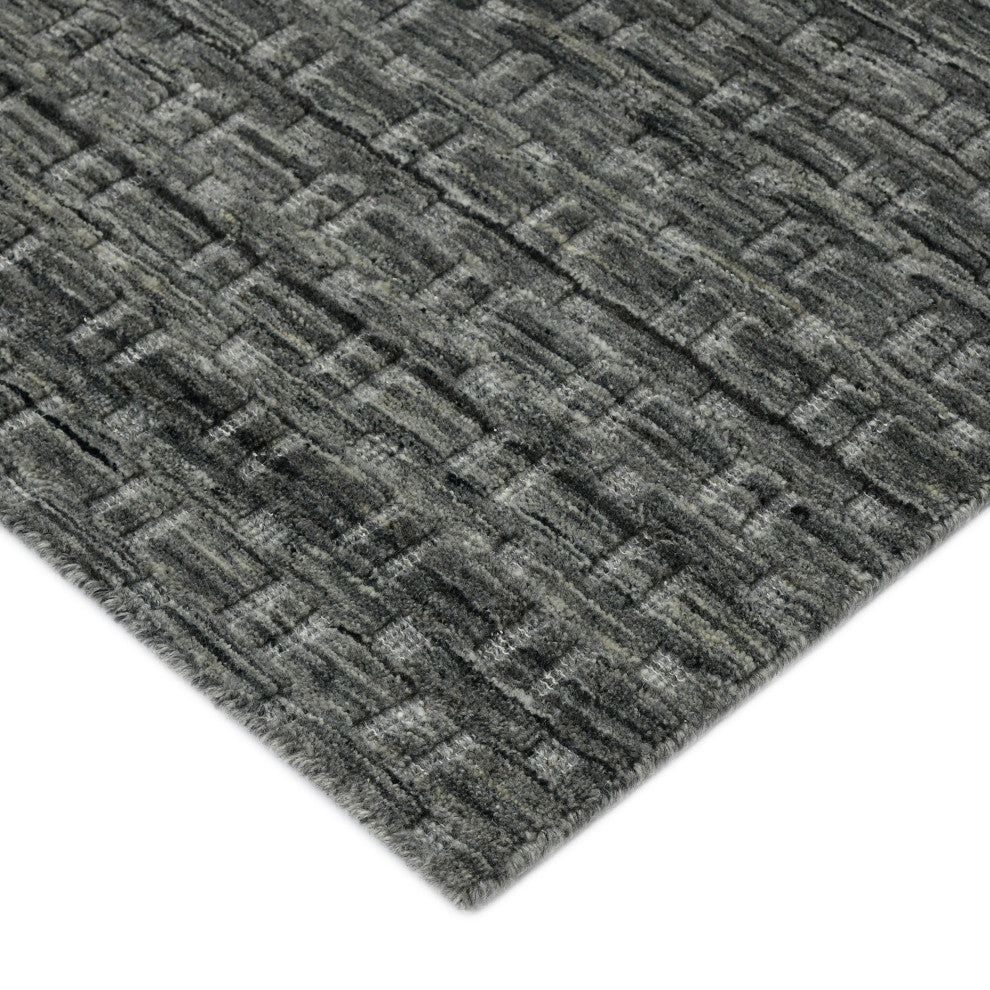 Houston Aliya Area Rug, Dark Gray, 8'9" x 11'9", Geometric