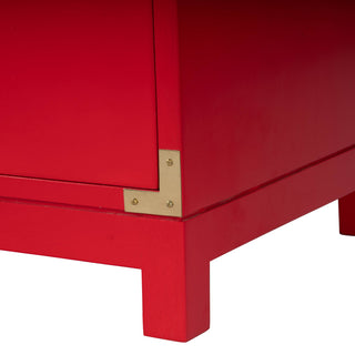 Butler Ardennes Red Campaign Chairside Chest