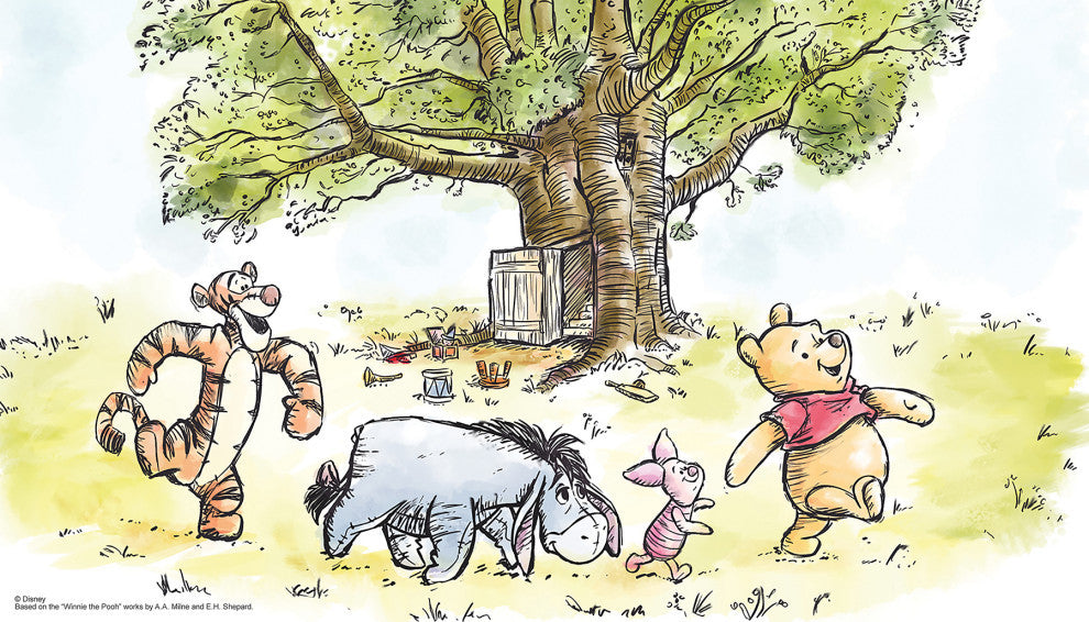 Disney's Winnie The Pooh Watercolor Peel & Stick Wallpaper Mural