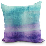 Painted Sunset Multi Color Stripe Print Outdoor Decorative Throw Pillow, 18"