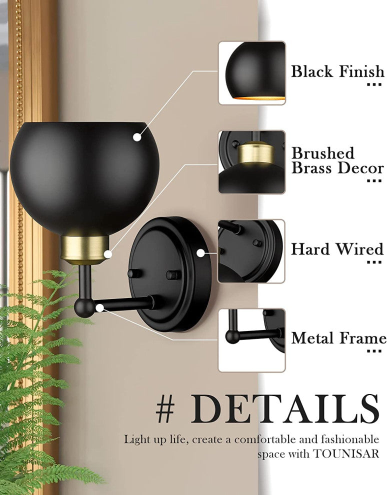 Industrial Farmhouse Wall Lamp Vintage Black Wall Sconce
