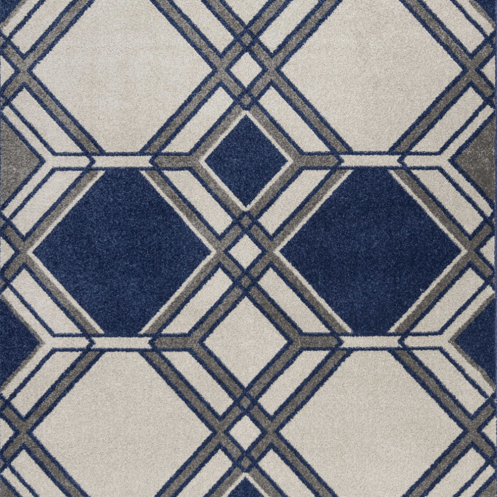 3' X 5' Ivory Geometric Area Rug