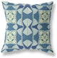 16" Blue Cream Cosmic Circle Boho Suede Throw Pillow