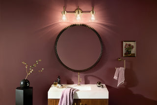 26" 3-Light Vanity Light With Clear Glass