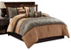 Sadie Leopard Print 7-Piece Comforter Set, Brown, King
