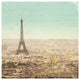 "Eiffel Landscape Letter Blue II" Digital Paper Print by Sue Schlabach, 38"x38"