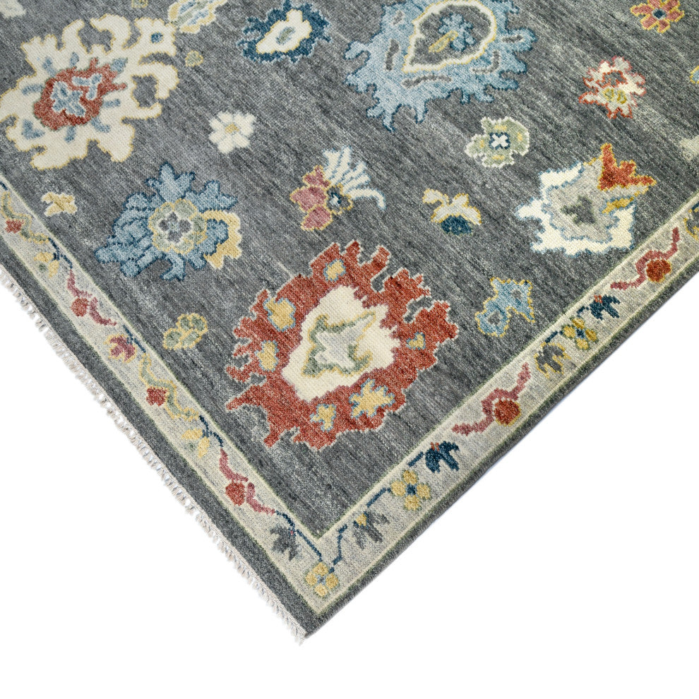 Jaigarh Carmina Area Rug, Gray, 9' x 12', Oriental