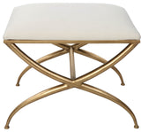 Uttermost 2396-CROSSING-BENCH-SMALL Crossing 23-1/2"W Gold Framed - Gold /