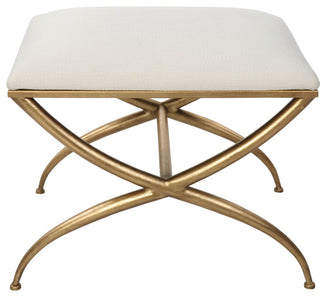 Uttermost 2396-CROSSING-BENCH-SMALL Crossing 23-1/2"W Gold Framed - Gold /