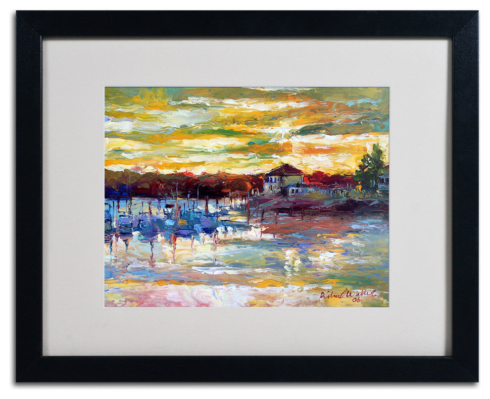 'Saco 10' Matted Framed Canvas Art by Richard Wallich