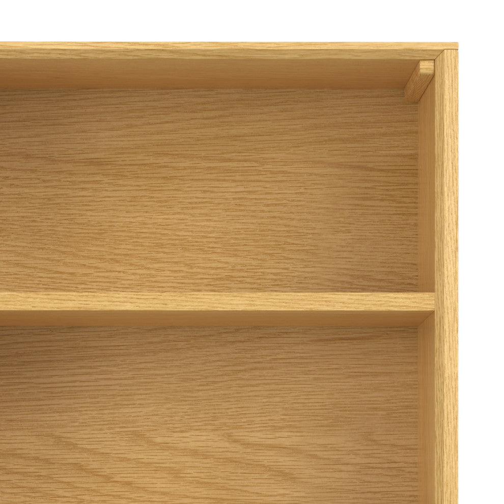 Banting SOLID HARDWOOD Mid Century Bookcase, Oak Veneer