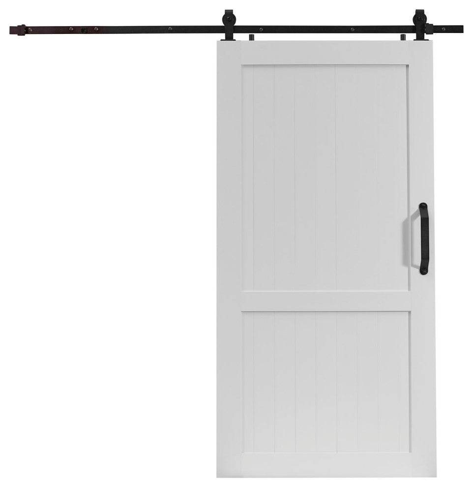 Millbrooke H Style PVC White Barn Door, 42" X 84"