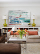 "Beach Trip" Painting Print on White Wood, 60"x40"