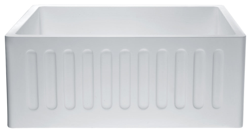 ANZZI Petima Farmhouse Solid Surface 24" Kitchen Sink, White