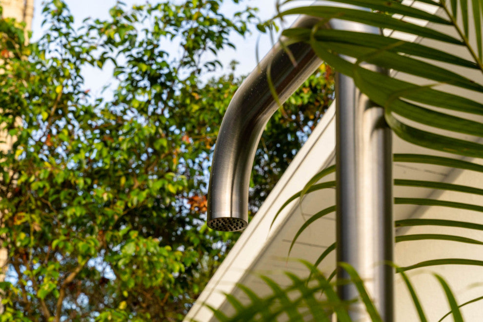 PULSAR 01 Outdoor Shower 316 Stainless Steel with Hand Shower, Brushed Stainless