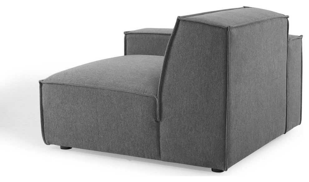 Modular Sofa, Charcoal Gray, Fabric, Modern, Lounge Cafe Hotel Hospitality
