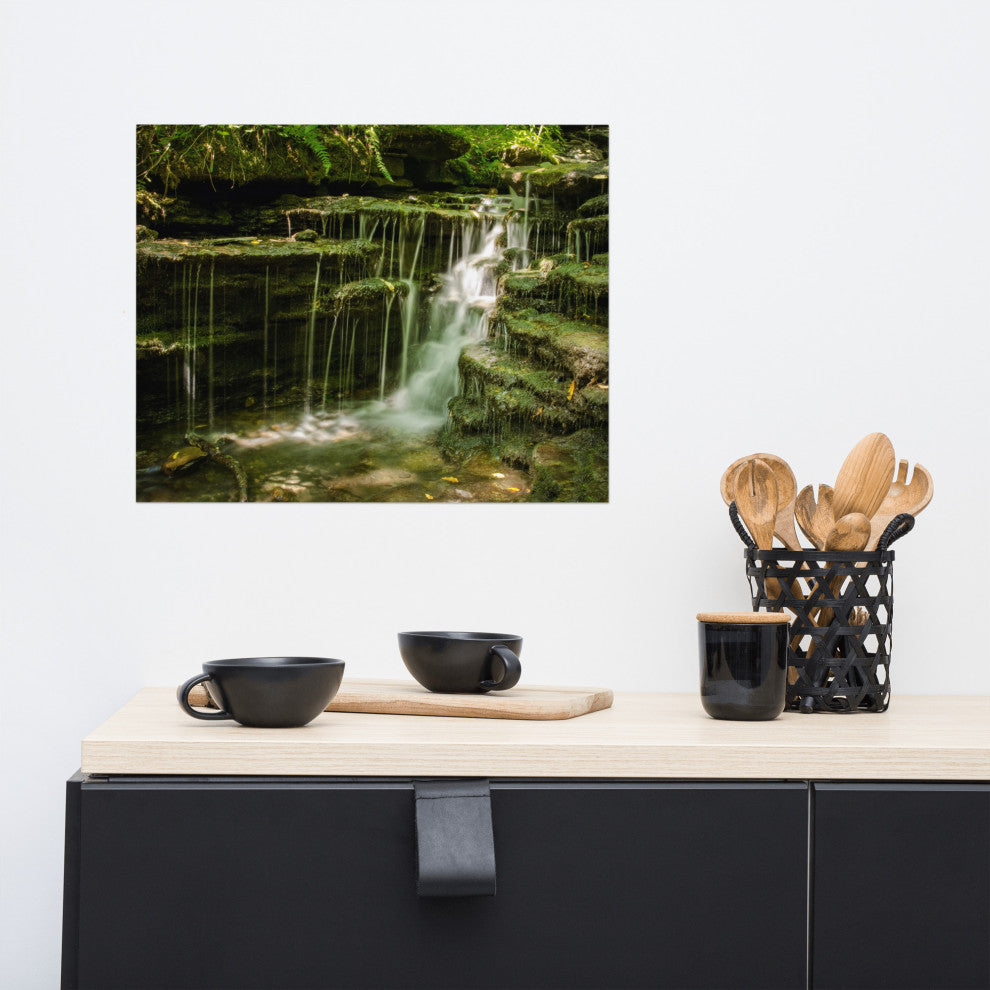 Pixley Falls 1 Landscape Photo, Waterfall Unframed Wall Art Print, 16" X 20"