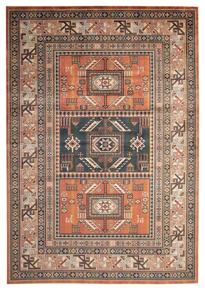Rectangle Abacasa Brooks Area Rug, Copper, 94"x134"