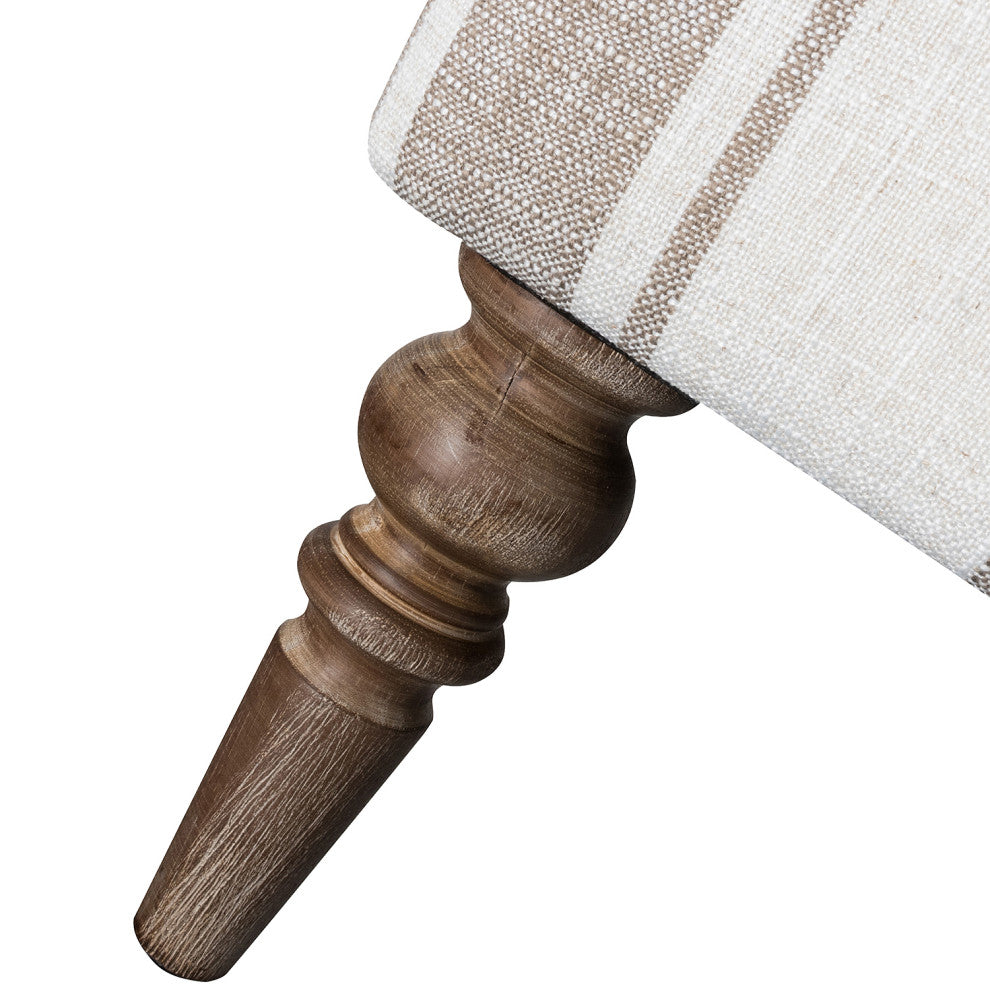 Stripe Armchair Set of 2, Tan