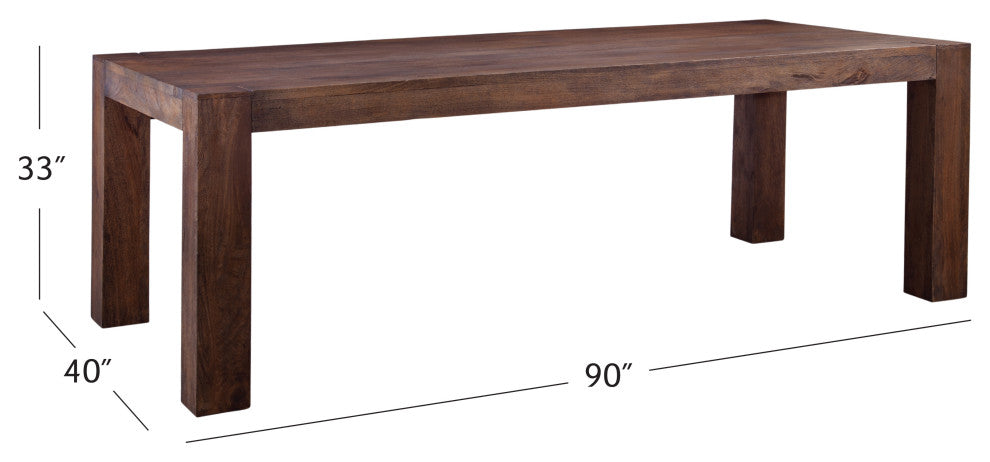 Walsh Dining Table - Rustic Brown Mango